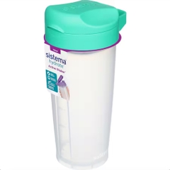 BÌNH NHỰA THỂ THAO KÈM BLENDER Sistema Hydration Active Shaker To Go, 750ml