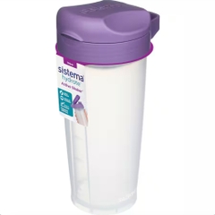 BÌNH NHỰA THỂ THAO KÈM BLENDER Sistema Hydration Active Shaker To Go, 750ml