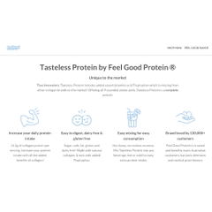 BỘT ĐẠM PROTEIN KHÔNG MÙI VỊ Feel Good Protein Collagen TASTELESS, 500g