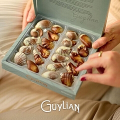 THANH SOCOLA BỈ - KHÔNG ĐƯỜNG MÍA Guylian Chocolate ĐEN INTENSE DARK / SỮA MILK, 4 MIẾNG RỜI, 100g