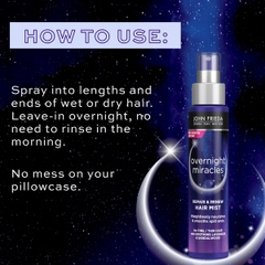 XỊT DƯỠNG TÓC BAN ĐÊM John Frieda Overnight Miracles Hair Mist, MỀM MƯỢT TỨC THÌ, 100ml