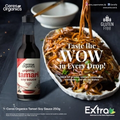 NƯỚC TƯƠNG HỮU CƠ Ceres Organics Tamari Soy Sauce, GLUTEN FREE - KHÔNG BỘT NGỌT, 250ml