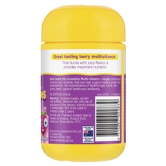 HŨ 60 VIÊN ĐA VITAMIN / RAU CỦ - KẸO DẺO CHO TRẺ EM Nature's Way Kids Smart Vita Gummies Multi-Vitamin + Vegies