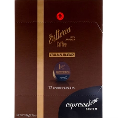 HỘP 12 CAFE VIÊN NÉN DÙNG MÁY PHA Espresso Vittoria Coffee Pods, 100% ARABICA, 78g