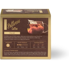 HỘP 20 TÚI LỌC CAFE Vittoria Coffee Bags Italian Blend, 100% ARABICA, Intensity 11, 114g