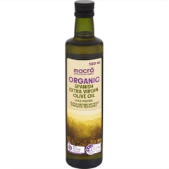 DẦU OLIVE NGUYÊN CHẤT - HỮU CƠ ÉP LẠNH Macro Organic Spanish / Allegro Extra Virgin Olive Oil, 500ml