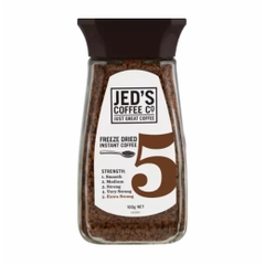 HŨ 100g HẠT CAFE UỐNG LIỀN Jed's Coffee Freeze Dried Instant Coffee, 3 Strong / 5 Extra Strong