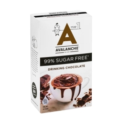 HỘP 10 GÓI SOCOLA TRẮNG UỐNG LIỀN Avalanche Drinking Chocolate Satchets, 99% KHÔNG ĐƯỜNG Sugar Free, Chocolate White