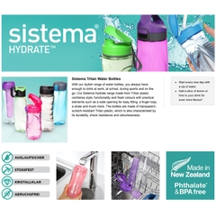 BÌNH GIỮ NHIỆT NÓNG & LẠNH Sistema Drink Bottle Stainless Steel, 2 LỚP THÉP KHÔNG RỈ, 500ml