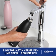 BÌNH GIỮ NHIỆT NÓNG & LẠNH Sistema Drink Bottle Stainless Steel, 2 LỚP THÉP KHÔNG RỈ, 500ml