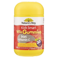 HŨ 60 VIÊN ĐA VITAMIN / RAU CỦ / VITAMIN C / KẼM / SẮT KẸO DẺO TRẺ EM Nature's Way Kids Vita Gummies