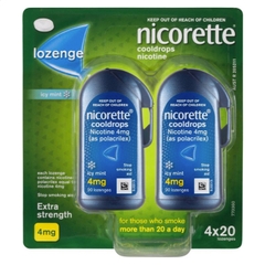 KẸO NGẬM C.A.I TH.UỐC L.Á NI.CO.RETTE Cooldrops 4mg – Hộp 4 Vỉ x 20 Viên (Tổng 80 Viên)