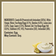 SỐT KEM TARTARE Heinz Seriously Good Tartare Sauce Squeezy, TRỨNG GÀ THẢ VƯỜN, 295ml