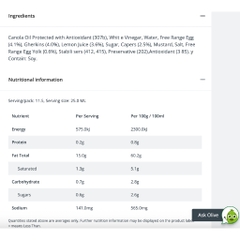 SỐT KEM TARTARE Heinz Seriously Good Tartare Sauce Squeezy, TRỨNG GÀ THẢ VƯỜN, 295ml