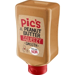 CHAI XỊT SỐT BƠ ĐẬU PHỘNG LỎNG Pic's Peanut Butter Smooth Squeezy, GLUTEN FREE, 450g
