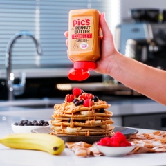 CHAI XỊT SỐT BƠ ĐẬU PHỘNG LỎNG Pic's Peanut Butter Smooth Squeezy, GLUTEN FREE, 450g