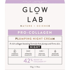 HỘP KEM DƯỠNG ĐÊM Glow Lab Plumping Moisturiser Pro-collagen, ẨM MUỢT, SĂN CHẮC, ĐỀU MÀU, 50g