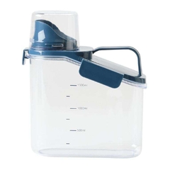 BÌNH ĐỰNG THỰC PHẨM TRONG SUỐT KÈM ỐNG ĐONG Living & Co Dispensing Container with Measuring Cup Clear – Đựng Ngũ Cốc, Cà Phê, Hạt Khô, 1.5L