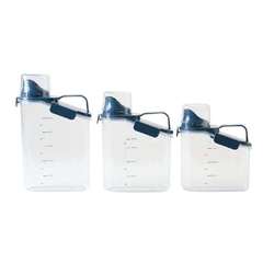 BÌNH ĐỰNG THỰC PHẨM TRONG SUỐT KÈM ỐNG ĐONG Living & Co Dispensing Container with Measuring Cup Clear – Đựng Ngũ Cốc, Cà Phê, Hạt Khô, 1.5L
