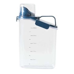 BÌNH ĐỰNG THỰC PHẨM TRONG SUỐT KÈM ỐNG ĐONG Living & Co Dispensing Container with Measuring Cup Clear – Đựng Ngũ Cốc, Cà Phê, Hạt Khô, 1.5L