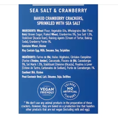 BÁNH CRACKER ĂN KÈM PHÔ MAI / MỨT Huntley & Palmers GRAZING BITES, SeaSaltCranberry / OnionFig, 150g