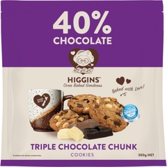 BÁNH QUY BƠ / SOCOLA ĐEN / CARAMEL Higgins 40% Chocolate Cookies – Cao Cấp, Vị Ngon Khó Cưỡng, 300g
