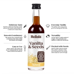 TINH CHẤT VANI Heilala Vanilla Extract Seeds – Vani Nguyên Chất Có Hạt, Làm Bánh & Pha Chế, 50ml