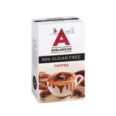 HỘP 10 GÓI SOCOLA TRẮNG UỐNG LIỀN Avalanche Drinking Chocolate Satchets, 99% KHÔNG ĐƯỜNG Sugar Free, Chocolate White