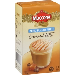 HỘP 10 GÓI CAFE KHÔNG ĐƯỜNG Moccona 99% SUGAR FREE Coffee Sachets (11g / gói) - Cappuccino