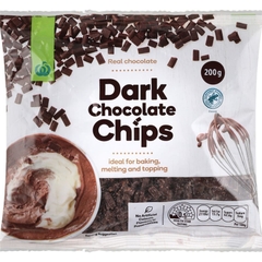 HẠT SOCOLA ĐEN / TRẮNG / SỮA NƯỚNG BÁNH Woolworths Chocolate Baking WHITE / BLACK / MILK DROPS, 200g