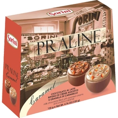 HỘP SOCOLA Ý Sorini Bauletto Chocolate Box, Double MILK & WHITE / Caramel / Assorted PRALINE, 150g