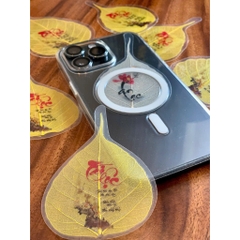 LÁ BỒ ĐỀ ÉP - CÓ IN CHỮ BÌNH AN - TÀI LỘC dùng cho ốp lưng điện thoại, ví, bookmark đọc sách...