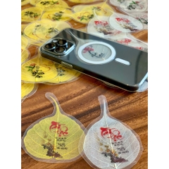 LÁ BỒ ĐỀ ÉP - CÓ IN CHỮ BÌNH AN - TÀI LỘC dùng cho ốp lưng điện thoại, ví, bookmark đọc sách...