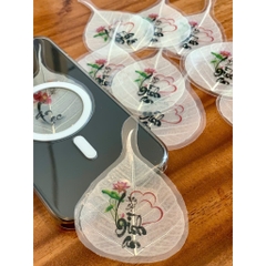 LÁ BỒ ĐỀ ÉP - CÓ IN CHỮ BÌNH AN - TÀI LỘC dùng cho ốp lưng điện thoại, ví, bookmark đọc sách...