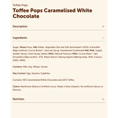 TÚI BÁNH QUY Griffin’s Toffee Pops Socola - CARAMEL TRẮNG, 200g