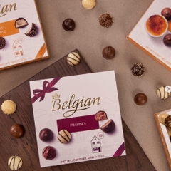 [Hàng Bỉ] HỘP 16-20 VIÊN SOCOLA Belgian Chocolates Assorted Pralines / Caffe, ĐEN-SỮA-TRẮNG, 200g