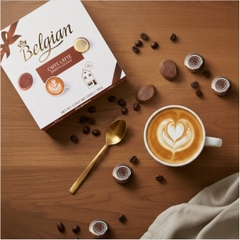 [Hàng Bỉ] HỘP 16-20 VIÊN SOCOLA Belgian Chocolates Assorted Pralines / Caffe, ĐEN-SỮA-TRẮNG, 200g