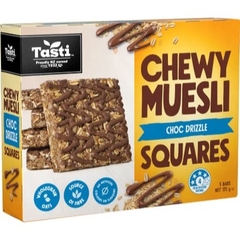 HỘP 5 THANH NGŨ CỐC SOCOLA Tasti Muesli Chewy, Choc Drizzle / Double Choc / Strawberry White, 175g