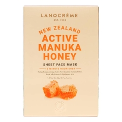 HỘP 5 MẶT NẠ DƯỠNG ẨM - PHỤC HỒI - SĂN CHẮC Lanocrème New Zealand Active Manuka Honey / Vitamin E