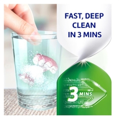 VIÊN SỦI NGÂM VỆ SINH RĂNG GIẢ / HÀM DUY TRÌ Polident Whitening Cleanser Tablets, 4 in 1 ƯU ĐIỂM