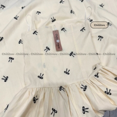 Váy cúp ngực Chililuu đầm maxi cúp ngực thêu hoa dáng dài phong cách tiểu thư