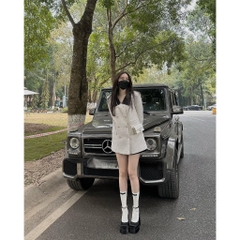 Áo dạ tweed nữ Chililuu chất tweed cao cấp kiểu dáng giấu quần phong cách ulzzang sang chảnh