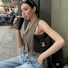 Áo gile croptop Chililuu áo gile vạt chéo hở nách cách tân phong cách cá tính sang chảnh