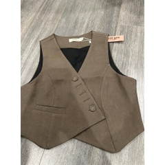 Áo gile croptop Chililuu áo gile vạt chéo hở nách cách tân phong cách cá tính sang chảnh