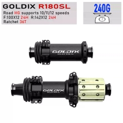 Bộ Hub GOLDIX R180 SL Ratchet 36T – 24 Lỗ Phanh Đĩa
