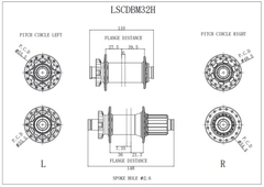 Bộ Hub Xe Đạp GOLDIX M370 BOOST - Phanh Đĩa 6 Ốc - Rachet 60T