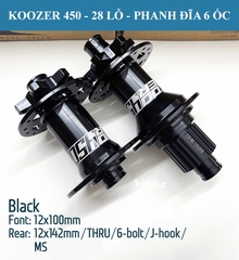 Bộ Hub KOOZER 450 28 Lỗ - Phanh Đĩa 6 Ốc - Tăm Móc