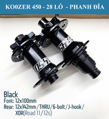 Bộ Hub KOOZER 450 28 Lỗ - Phanh Đĩa 6 Ốc - Tăm Móc