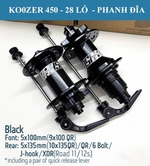 Bộ Hub KOOZER 450 28 Lỗ - Phanh Đĩa 6 Ốc - Tăm Móc