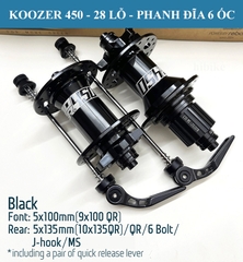 Bộ Hub KOOZER 450 28 Lỗ - Phanh Đĩa 6 Ốc - Tăm Móc